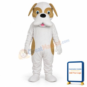 Brown and White Dog Adult Mascot Costume
