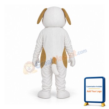 Brown and White Dog Adult Mascot Costume