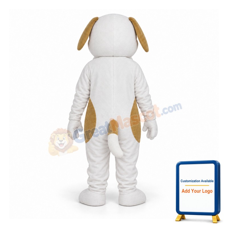 Brown and White Dog Adult Mascot Costume