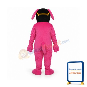 Glasses Dog Mascot Adult Costume