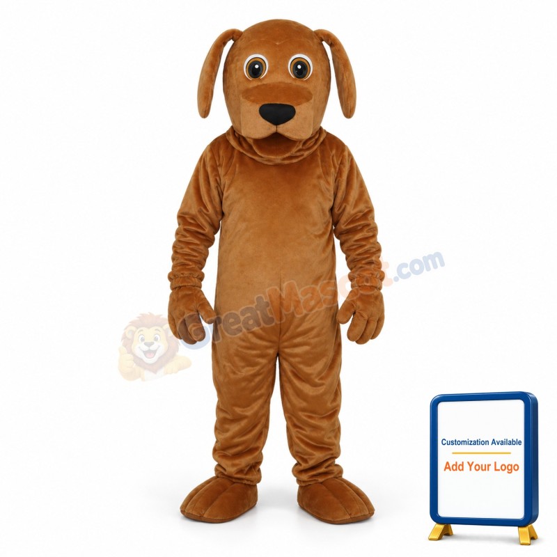 Golden Dog Mascot Adult Costume