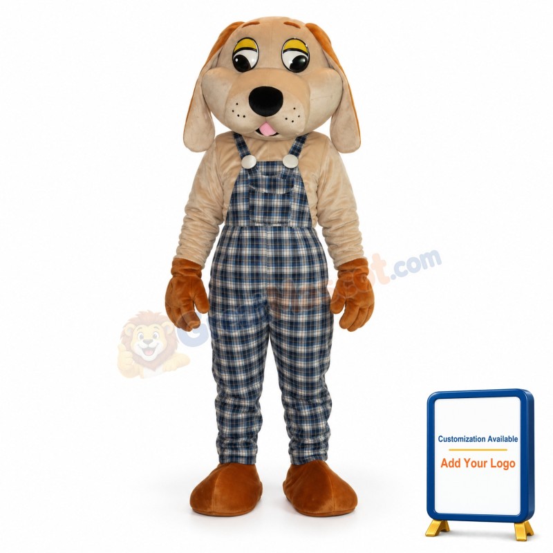 2nd Version Lucky Dog Mascot Adult Costume