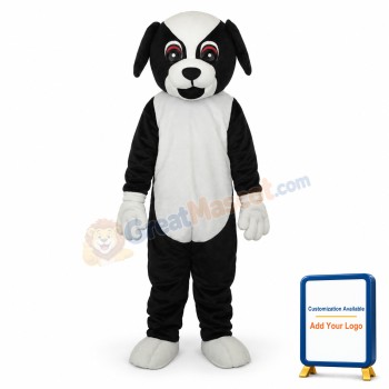 Black Dog Mascot Adult Costume