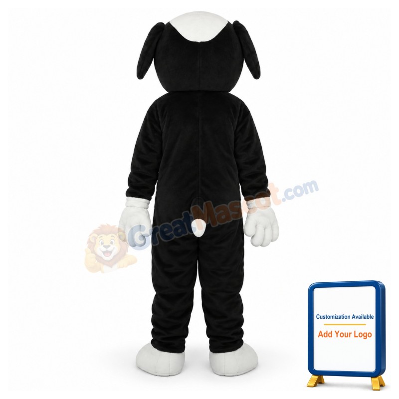 Black Dog Mascot Adult Costume