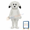 Black Ears White Dog Mascot Adult Costume