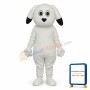 Black Ears White Dog Mascot Adult Costume