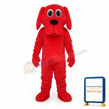 Black Nose Rooney Red Dog Mascot Adult Costume
