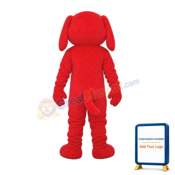 Black Nose Rooney Red Dog Mascot Adult Costume