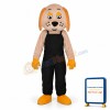 Black Orange Lucky Dog Mascot Adult Costume