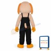 Black Orange Lucky Dog Mascot Adult Costume