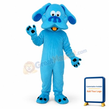 Blue Dog Mascot Adult Costume