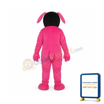 Pink Dog Mascot Adult Costume