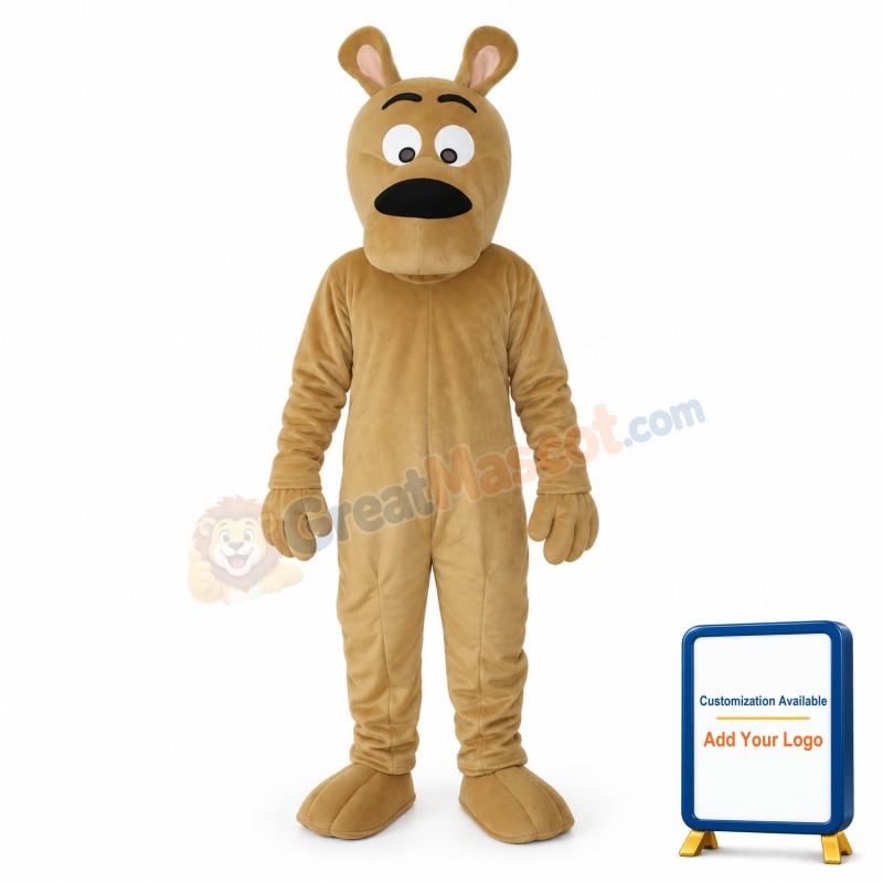 Grey Dog Mascot Adult Costume