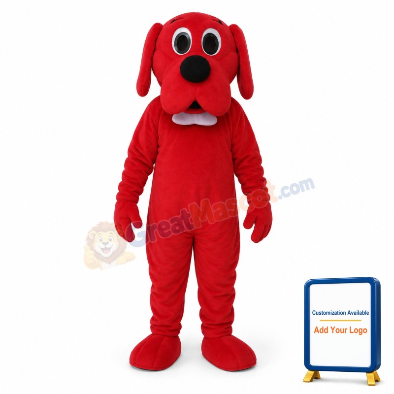 Red Potter Dog Mascot Adult Costume