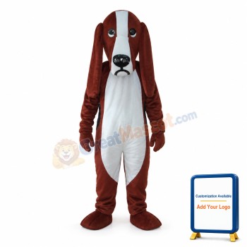 Short Plush Dog Adult Mascot Costume