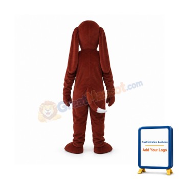 Short Plush Dog Adult Mascot Costume