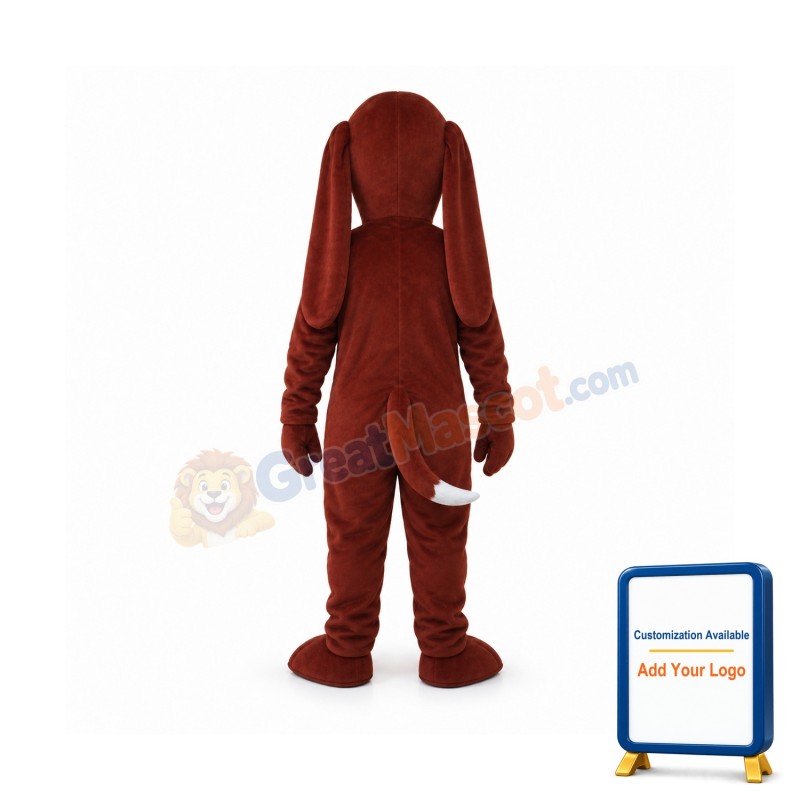 Short Plush Dog Adult Mascot Costume