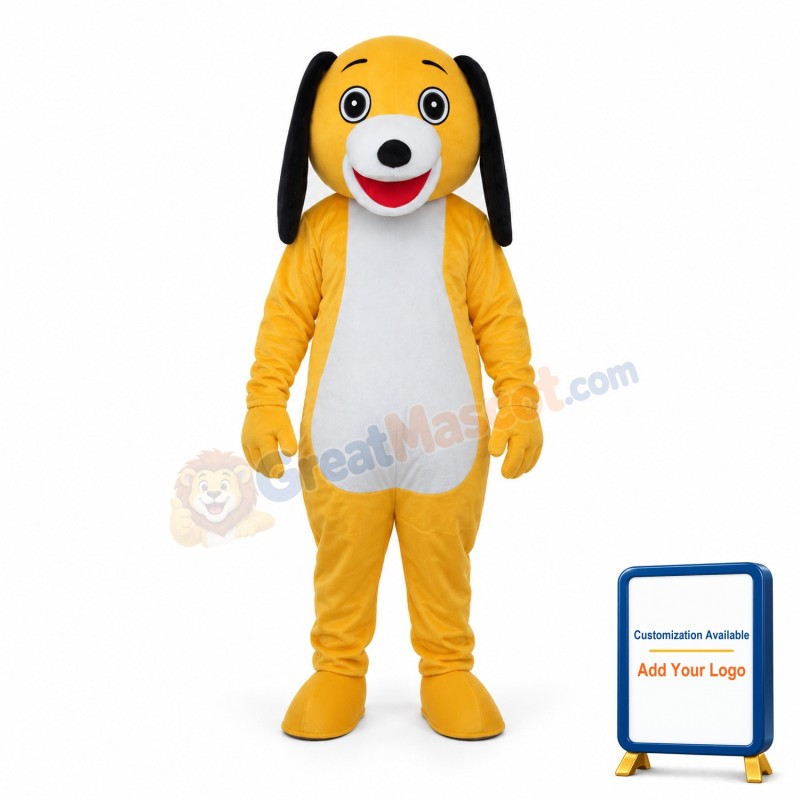 Small Yellow Dog Mascot Adult Costume