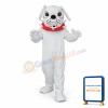 White Angry Dog Adult Mascot Costume Free Shipping