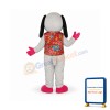 White Dog Mascot Adult Costume
