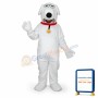 White Dog with Necklet Mascot Adult Costume