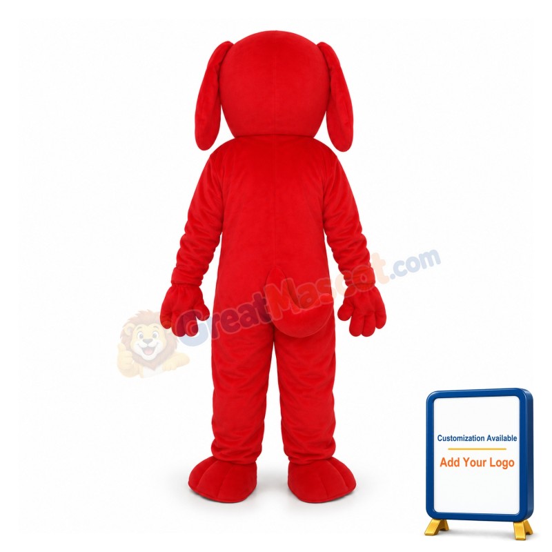 Little Red Dog Mascot Adult Costume