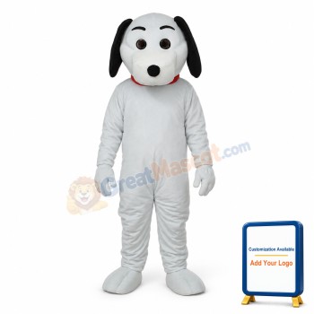 Little White Dog Mascot Adult Costume