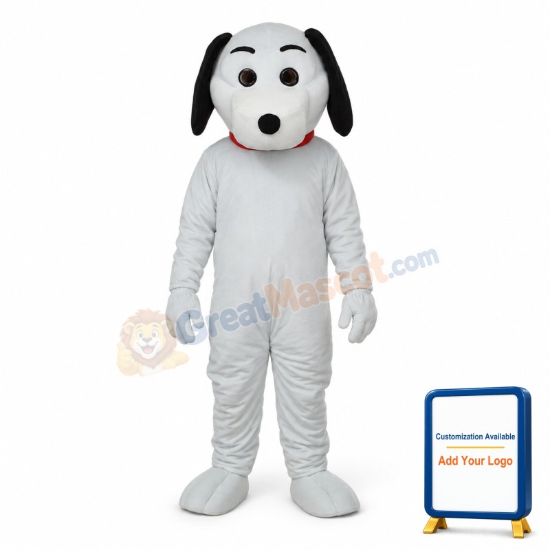 Little White Dog Mascot Adult Costume