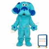 Long Hair Blue Dog Mascot Adult Costume