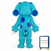 Long Hair Blue Dog Mascot Adult Costume