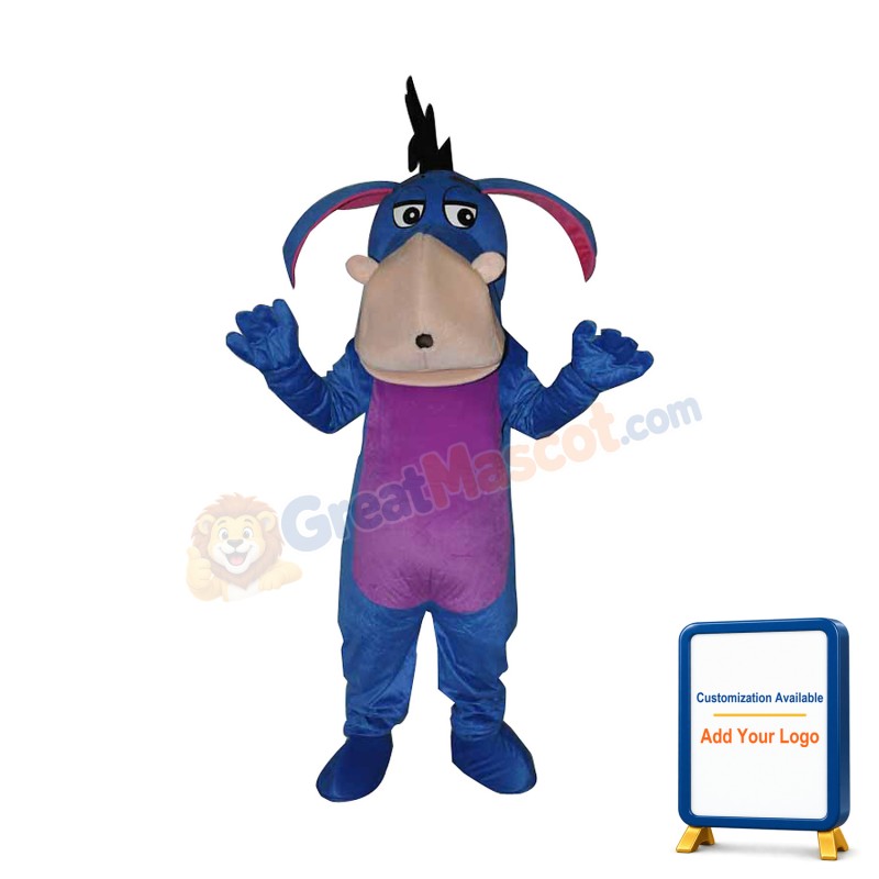 Blue Eeyore Adult Mascot Costume