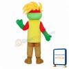Yellow Green Red Frog Prince Mascot Adult Costume