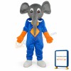 Blue Elephant Mascot Adult Costume