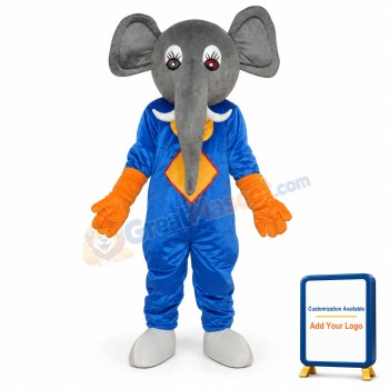 Blue Elephant Mascot Adult Costume