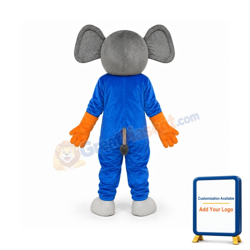 Blue Elephant Mascot Adult Costume