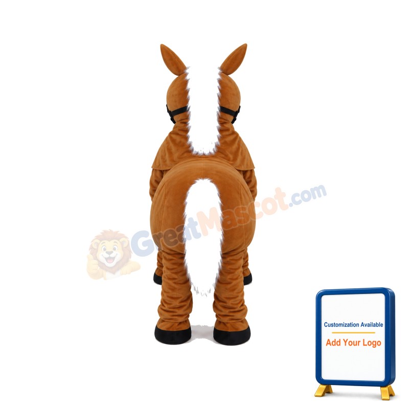 Small Brown Horse Mascot Adult Costume