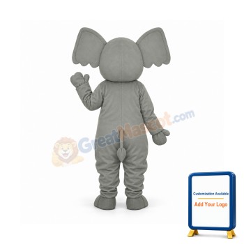 Little Grey Elephant Mascot Adult Costume