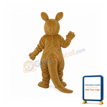 Long Hair brown Kangaroo Mascot Adult Costume