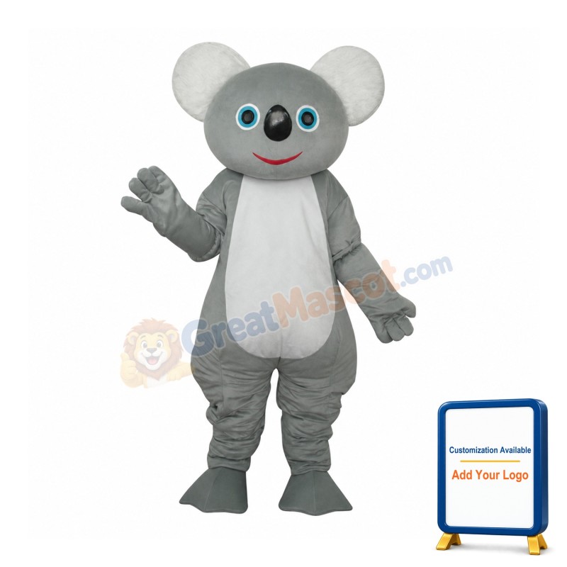 Grey 3rd Version Koala Mascot Adult Costume