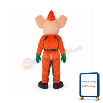 Orange Elephant Mascot Adult Costume