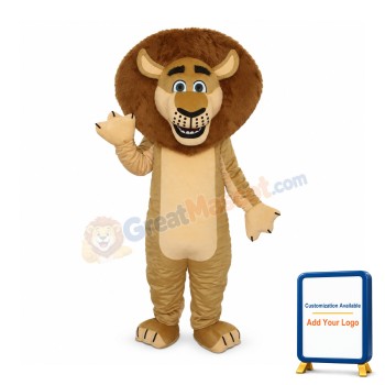 Lion in Madagascar Mascot Adult Costume