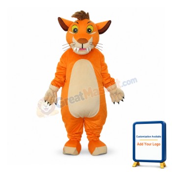 Orange Lion Mascot Adult Costume