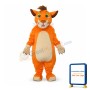 Orange Lion Mascot Adult Costume