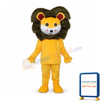 Small Yellow Lion Mascot Adult Costume