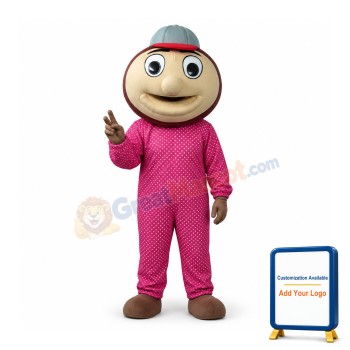 Baseball Monkey Head Mascot Adult Costume