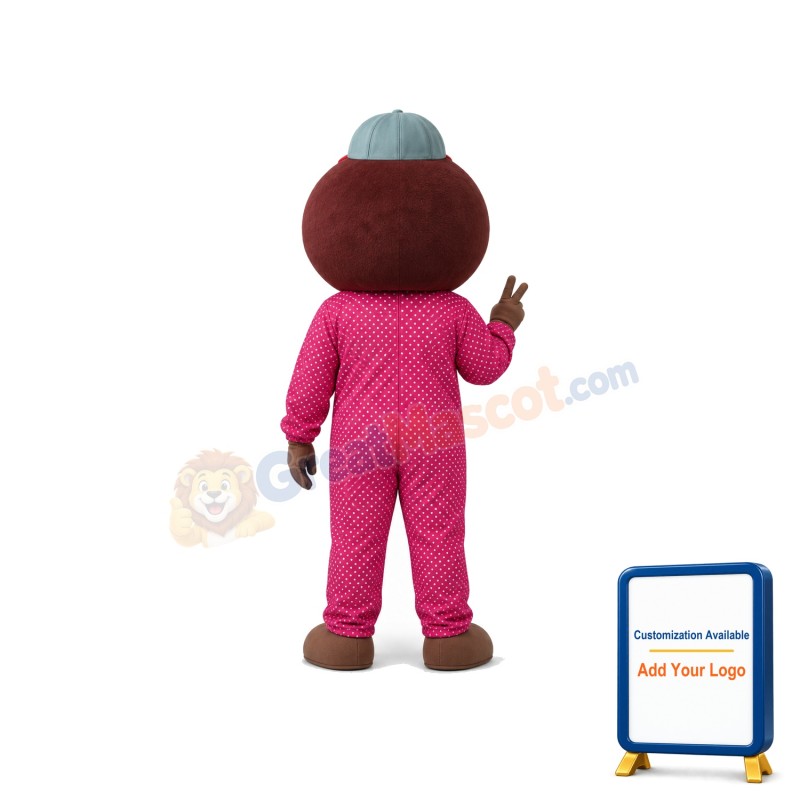 Baseball Monkey Head Mascot Adult Costume