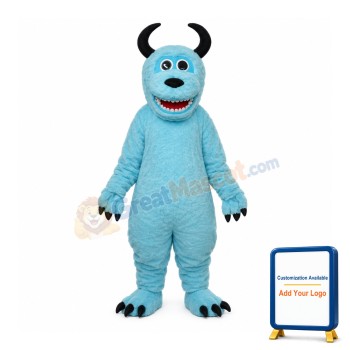 Coral Velvet Blue Sulley Mascot Adult Costume