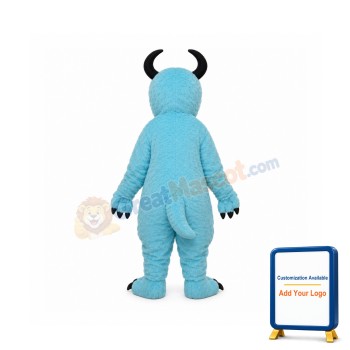 Coral Velvet Blue Sulley Mascot Adult Costume