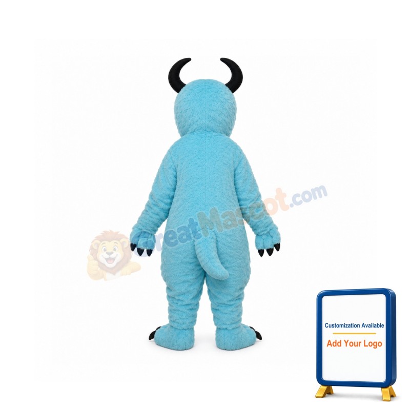 Coral Velvet Blue Sulley Mascot Adult Costume