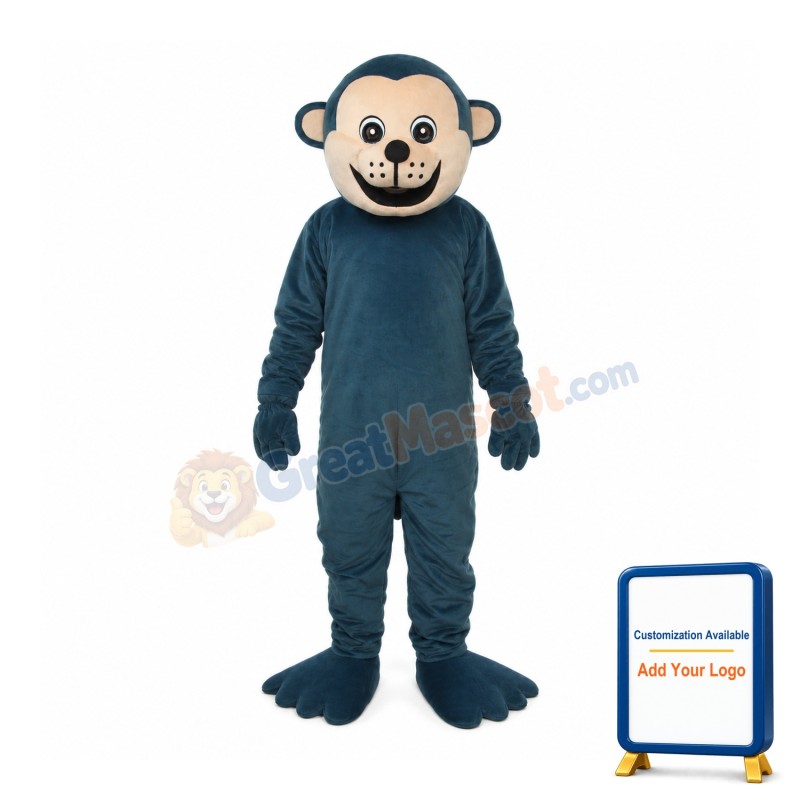 Dark Blue Gorilla Mascot Adult Costume